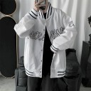 Baseball jacket with large inscription on the chest Number 23 on the sleeve Striped ribbed collar and cuffs Fastening with press studs 6