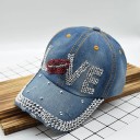 Basebol cap de ganga para senhora com logótipo Love em strass 1
