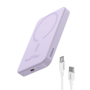 Baseus Mini - Banco de energía magnético (5000 mAh, 20 W, cargador rápido con cable e inalámbrico, USB-C, diseño compacto) para iPhone 4