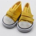 Baskets montantes auto-agrippantes pour poupée Chaussures en textile avec deux bandes et semelle blanche Taille 5 cm Enfilage facile 9