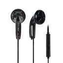 Bass Earbuds with Microphone Semi-Transparent ABS Body 3.5 mm Jack Frequency Range 20 Hz to 20 kHz Impedance 32 Ω Black 1