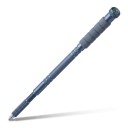 Bastón de trekking 122 cm 6 piezas construcción atornillada Mango de espuma con correa Accesorios tenedor, cuchillo y lanza Brújula y funda Azul oscuro 7