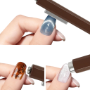 Bastone magnetico per unghie 11 x 1,28 cm Con tre magneti Manico in legno Magnete per smalto gel Effetto occhio di gatto Nail art Strumento per decorare 4