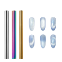 Băț magnetic cu două capete 15 x 1,3 cm Magnet puternic Efect ochi de pisică Instrument pentru unghii din oțel inoxidabil Magnet 6