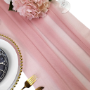 Bătătură din şifon pentru masă 75x1000 cm Extra lungă din material poliester transparent decorare pentru nuntă stil boho petrecere de aniversare arc de nuntă 4