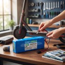 Bateria lítio recarregável para trotinete eléctrica LIDIKALA 36 V 10S2P Conectores Bullet e SM Células 18650 186 x 66 x 38 mm Cor azul 6
