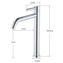 Bateria umywalkowa 30,5 x 15 cm Łazienkowa bateria wodna na ciepłą i zimną wodę Elegancka nowoczesna bateria z dźwignią do użytku domowego 8