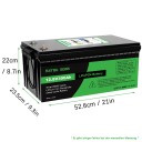 Baterie DATOU BOSS 12,8 V 300 Ah LiFePO4 akumulátor 3840 Wh DT-300Ah Smart BMS 52,6 x 23,5 x 22 cm černá pro karavany i solární systémy 2
