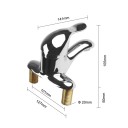 Baterie de baie din oțel 10,5 x 14,1 cm Robinet dublu cu duză filtrantă pentru apă caldă și rece Robinet modern pentru chiuvetă 2