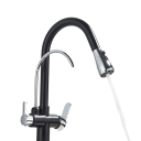 Baterie de bucătărie filtrantă rotativă la 360° cu design bicolor și braț retractabil, 3 moduri de amestecare a apei calde și reci, 34x11,5 cm 2