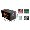 Baterie LiFePO4 12 V 400 Ah lithiový akumulátor 5120 Wh LCD displej smart BMS 6000 cyklů 490 x 240 x 252 mm černá pro karavany i lodě 2
