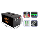 Baterie LiFePO4 24 V 200 Ah lithiový akumulátor 5120 Wh LCD displej smart BMS 6000 cyklů 490 x 240 x 252 mm černá pro karavany i lodě 2