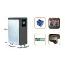 Baterie LiFePO4 51,2 V 300 Ah 16S 15360 Wh z 200 A BMS i RS485 oraz CAN w stalowej obudowie z kółkami 390 x 690 x 870 mm białe magazynowanie energii 2