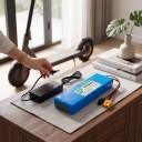 Baterie litiu reîncărcabilă pentru trotineta electrică LIDIKALA 36 V 10S2P cu încărcător 42 V 2 A Conectori XT30 și SM 186 x 66 x 38 mm Albastră 4