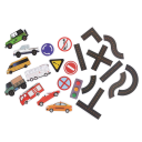 Bath Toy with Road Vehicles Vinyl Bath Set for Children Develops Creativity and Imagination 3