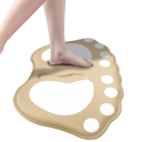 Bathroom Mat in the Shape of Feet 40 x 60 cm, Absorbent Mat with Soft Surface and Non-Slip Bottom for Bath and Shower 4