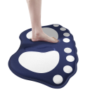 Bathroom Mat in the Shape of Feet 40 x 60 cm, Absorbent Mat with Soft Surface and Non-Slip Bottom for Bath and Shower 2