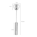 Batidor de huevos giratorio manual de acero inoxidable de 35,5 cm Batidor semiautomático para montar cremas y masas Utensilio de cocina de acero 2