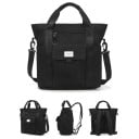 Batoh a dámská kabelka 3v1 s crossbody popruhem, 15 l, voděodolný oxford, taška přes rameno na 14palcový notebook do školy i práce 6
