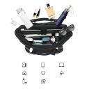 Batoh a dámská kabelka 3v1 s crossbody popruhem, 15 l, voděodolný oxford, taška přes rameno na 14palcový notebook do školy i práce 12