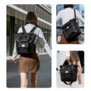 Batoh a dámská kabelka 3v1 s crossbody popruhem, 15 l, voděodolný oxford, taška přes rameno na 14palcový notebook do školy i práce 20