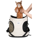 Batoh na hruď pro malé psy a kočky do 6 kg s prodyšnou síťovinou, kapsami a X-popruhy, nylonové provedení, 35 x 20 x 36 cm, na výlety 7