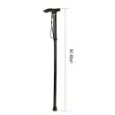 Bâton de marche télescopique pliable avec système à 4 articulations 83 x 12 cm Alliage d'aluminium et pointe en caoutchouc Poignée en T 8