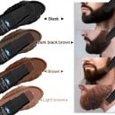Baton pentru colorarea bărbii cu pensulă Corector pentru bărbie pentru completarea culorii Mascarea zonelor rare Optică de îngroșare 2