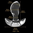 Bâtonnet anal transparent en caoutchouc taille L avec élargissement emballage discret design transparent flexible entretien facile confort 2