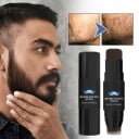 Bâtonnet de teinture pour barbe avec pinceau Correcteur de barbe pour compléter la couleur Masquage des zones clairsemées Épaississement 3