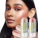 Bâtonnet illuminateur pour le visage 7 x 2,8 cm Illuminateur en bâtonnet Brillance douce pour mettre en valeur les pommettes Stick de maquillage 3