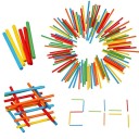 Bâtonnets en bois colorés 100 pcs 1