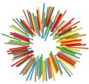 Bâtonnets en bois colorés 100 pcs 2