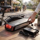 Batteri för elcykel på bakre pakethållare Utan pakethållare Med lås och ljus 36 V 13 Ah 468 Wh EVE 18650 Svart färg För motor upp till 500 W 4