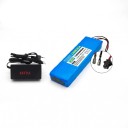Batteria al litio ricaricabile per monopattino elettrico LIDIKALA 36 V 10S2P con caricabatterie 42 V 2 A connettori Bullet e SM 186 x 66 x 38 mm Blu 3