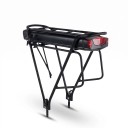 Batteria per bicicletta elettrica su portapacchi con portapacchi, lucchetto e luce 36 V 15 Ah 540 Wh Celle 18650 3000 mAh Colore nero per motore fino 1