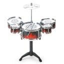 Batterie de jazz en plastique pour enfants 42 x 36,5 x 20 cm Jouet éducatif pour débutants Instrument de musique pour garçons et filles Batterie 1