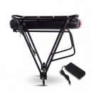 Batterie pour vélo électrique sur porte-bagages avec porte-bagages, serrure et lumière 36 V 21 Ah 756 Wh Cellules LG MJ1 18650 Couleur noire 2