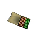 Batteriholder til 32x AA og 40x AAA batterier. Neutrale farver. Opbevaringsorganisator med rum til sikker og organiseret batteriopbevaring. 5