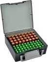 Batterijhouder voor 32x AA- en 40x AAA-batterijen Neutrale kleuren Opbergorganizer met compartimenten voor veilige en georganiseerde batterijopslag 2