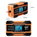 Batteriladdare 12 V 12 A Intelligent pulsladdare med LCD-display för bly, AGM och GEL-batterier EU-kontakt 6
