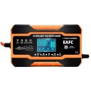 Batterioplader 12 V 12 A Intelligent pulserende reparationsoplader med LCD-display til bly, AGM og GEL batterier EU stik 4