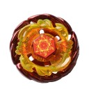 Battle Spinning Top with Metal Elements for Spinning Top Battles Diameter approx. 4 cm Detailed shaped rim and coloured symbol in the centre 30
