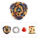 Battle Top for Children Made of Metal and Plastic Top Part in Gold and Blue Silver Metal Ring and Red Tip Size Approximately 5.5 cm 3