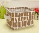 Baumwoll-Aufbewahrungsorganizer für Unterwäsche und Spielzeug Stoffbox mit Aufdruck und Tragegriffen Wasserabweisende Beschichtung Maße 20 x 16 x 9