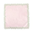 Baumwoll- Tischset Quadrat mit besticktem farbigen Rand 35,5 x 35,5 cm 100% Baumwolle Dekoratives Textiltischset 3