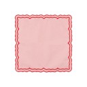 Baumwoll- Tischset Quadrat mit besticktem farbigen Rand 35,5 x 35,5 cm 100% Baumwolle Dekoratives Textiltischset 4