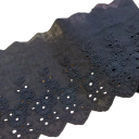 Baumwollstoff mit Spitzenrand 91 cm Dekorative Baumwolltextilie zum Nähen, Verzieren von Kleidung, Textildekoration, Handarbeit 2