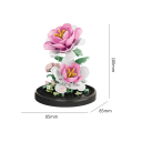 Bausatz Blume Rosa Lotusblume unter transparentem Deckel 8,5 x 8,5 cm Detaillierte Dekoration für die Wohnung Variante 156 Teile 2