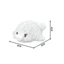 Bausatz kleiner weißer Walross 8 x 8 x 3,5 cm 215 Teile Niedliche polare Figur Walross aus Bausteinen zum kreativen Zusammenbauen 2